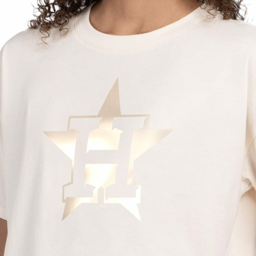 MLB Houston Astros Starter Women's Pastels Boxy Cropped T-Shirt