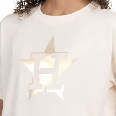 MLB Houston Astros Starter Women's Pastels Boxy Cropped T-Shirt