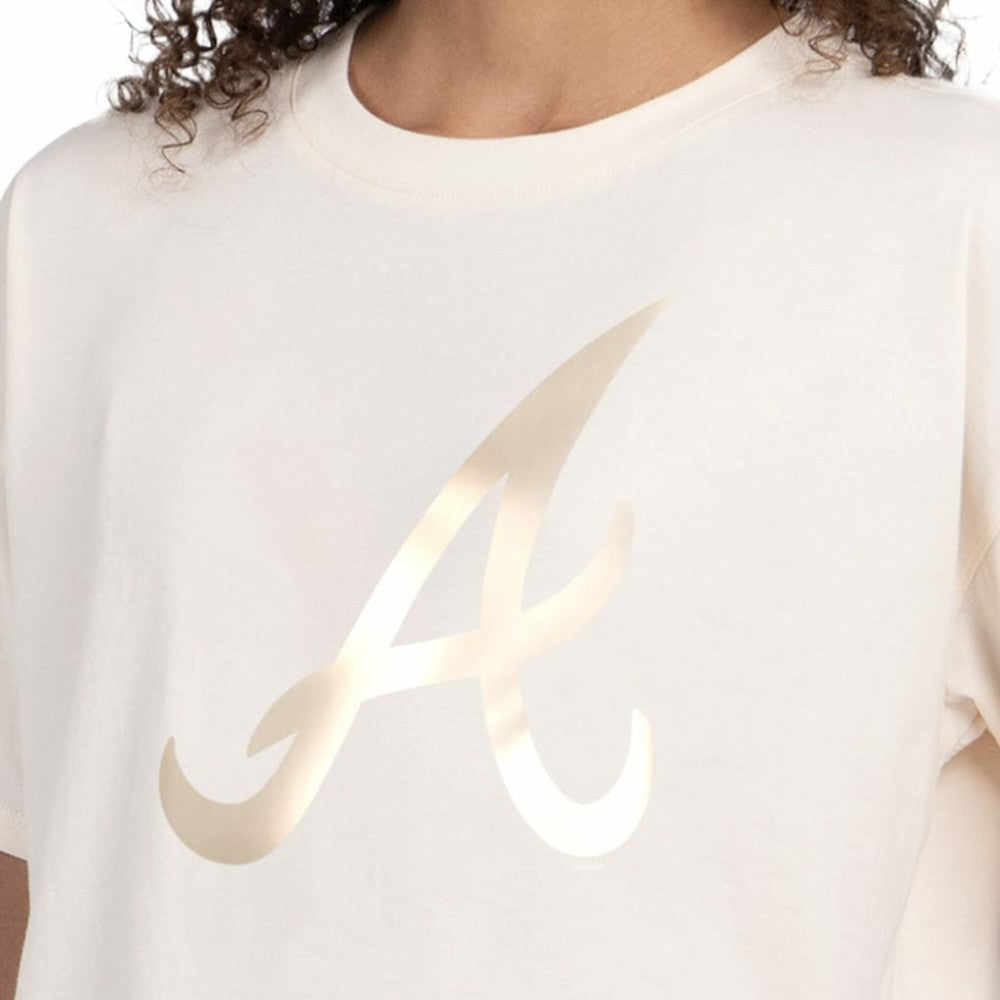 MLB Atlanta Braves Starter Women's Pastels Boxy Cropped T-Shirt