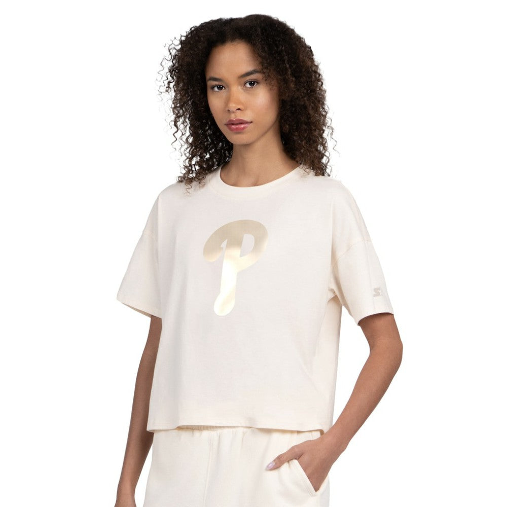 MLB Philadelphia Phillies Starter Women's Pastels Boxy Cropped T-Shirt