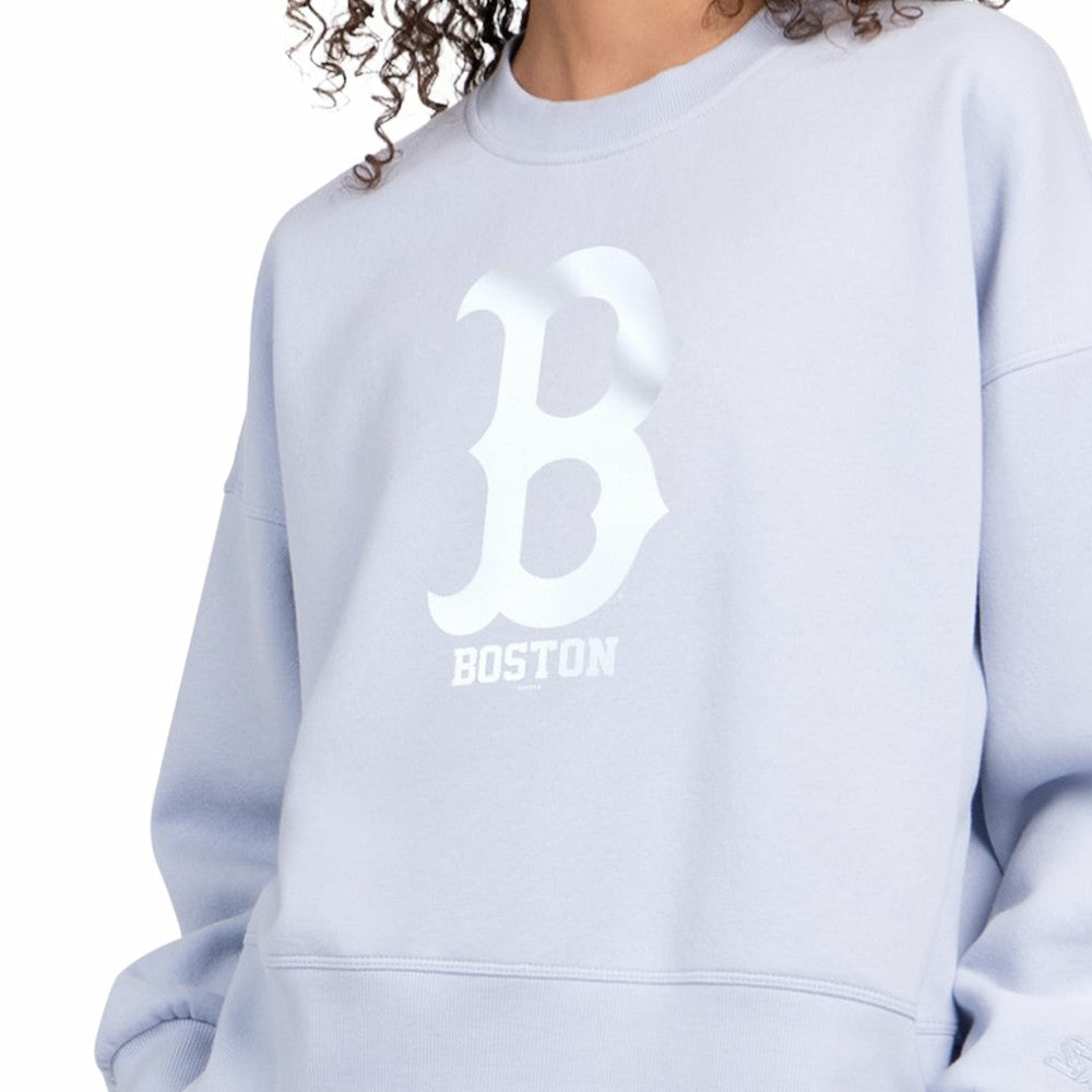 MLB Boston Red Sox Starter Women's Pastels Boxy Fleece Sweatshirt