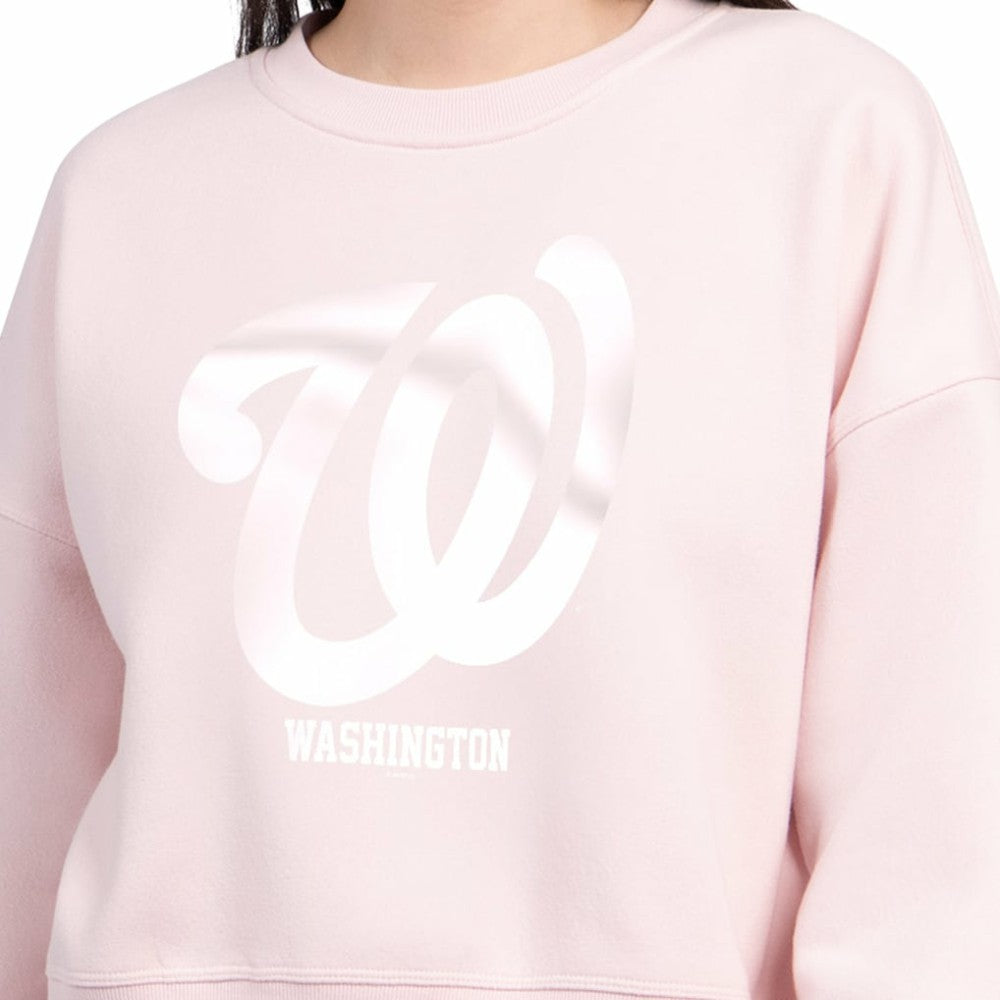 MLB Washington Nationals Starter Women's Pastels Boxy Fleece Sweatshirt