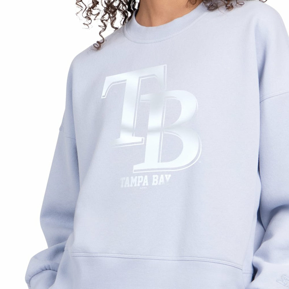 MLB Tampa Bay Rays Starter Women's Pastels Boxy Fleece Sweatshirt