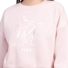 MLB Miami Marlins Starter Women's Pastels Boxy Fleece Sweatshirt