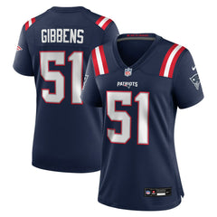 Jack Gibbens  Women's Team Game Jersey - New England Patriots