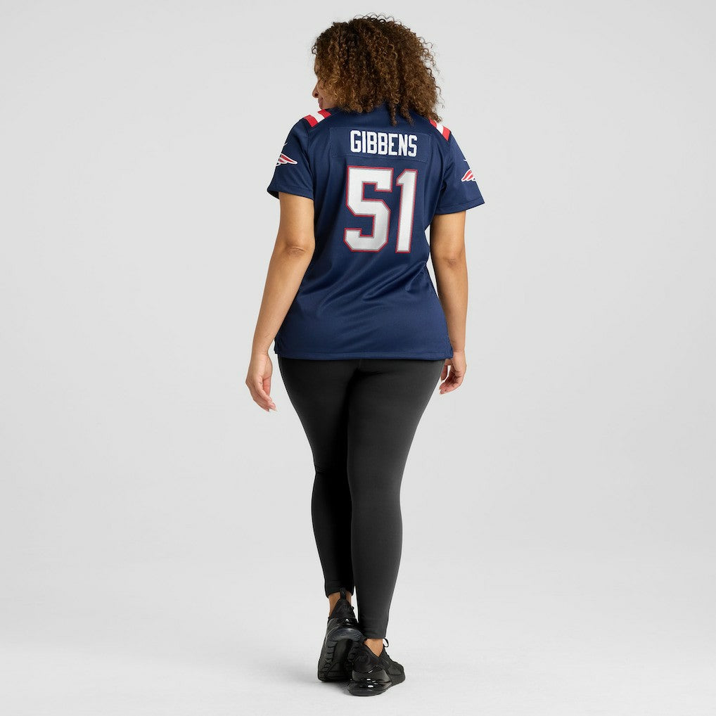 Jack Gibbens  Women's Team Game Jersey - New England Patriots