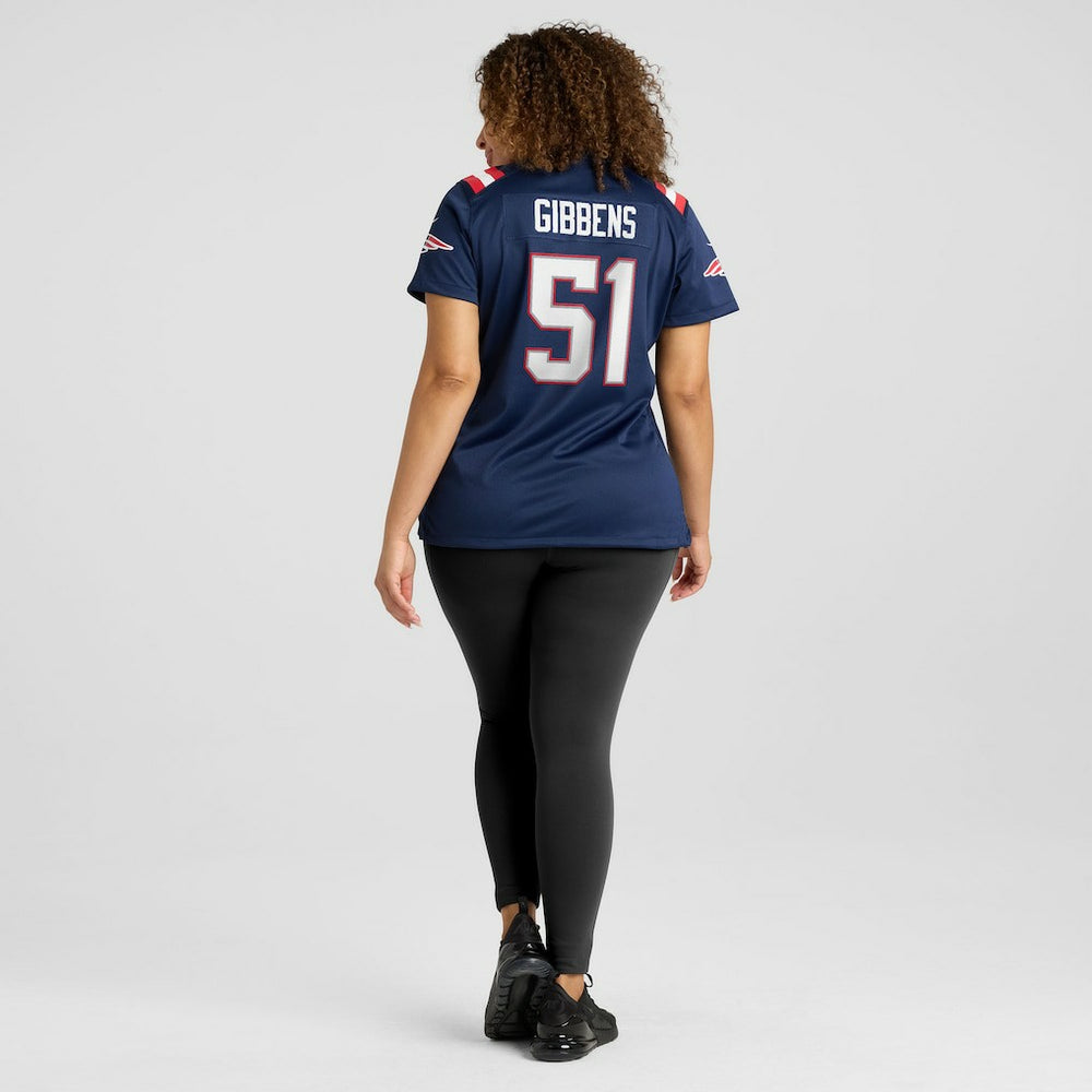 Jack Gibbens  Women's Team Game Jersey - New England Patriots