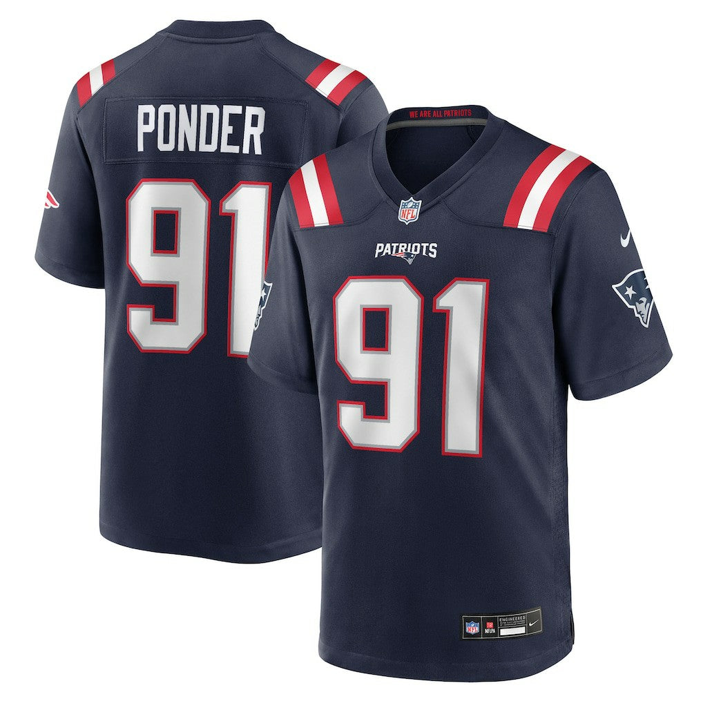 Elijah Ponder  Team Game Jersey - New England Patriots