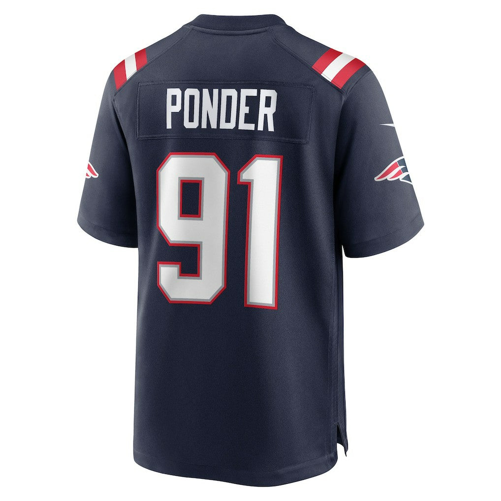 Elijah Ponder  Team Game Jersey - New England Patriots