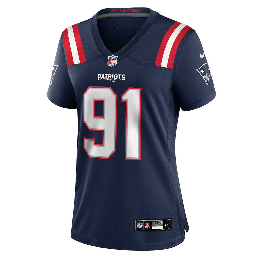Elijah Ponder  Women's Team Game Jersey - New England Patriots