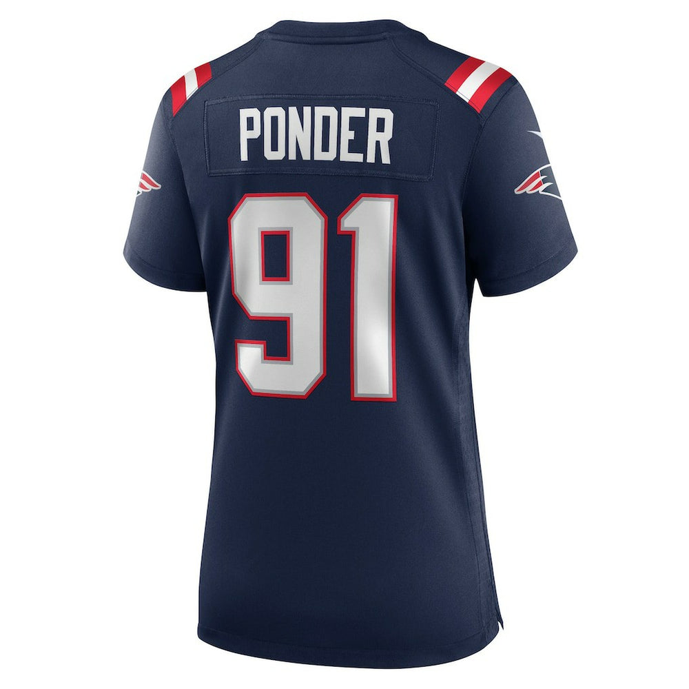 Elijah Ponder  Women's Team Game Jersey - New England Patriots