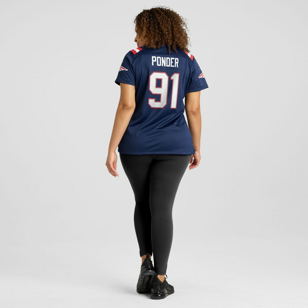 Elijah Ponder  Women's Team Game Jersey - New England Patriots