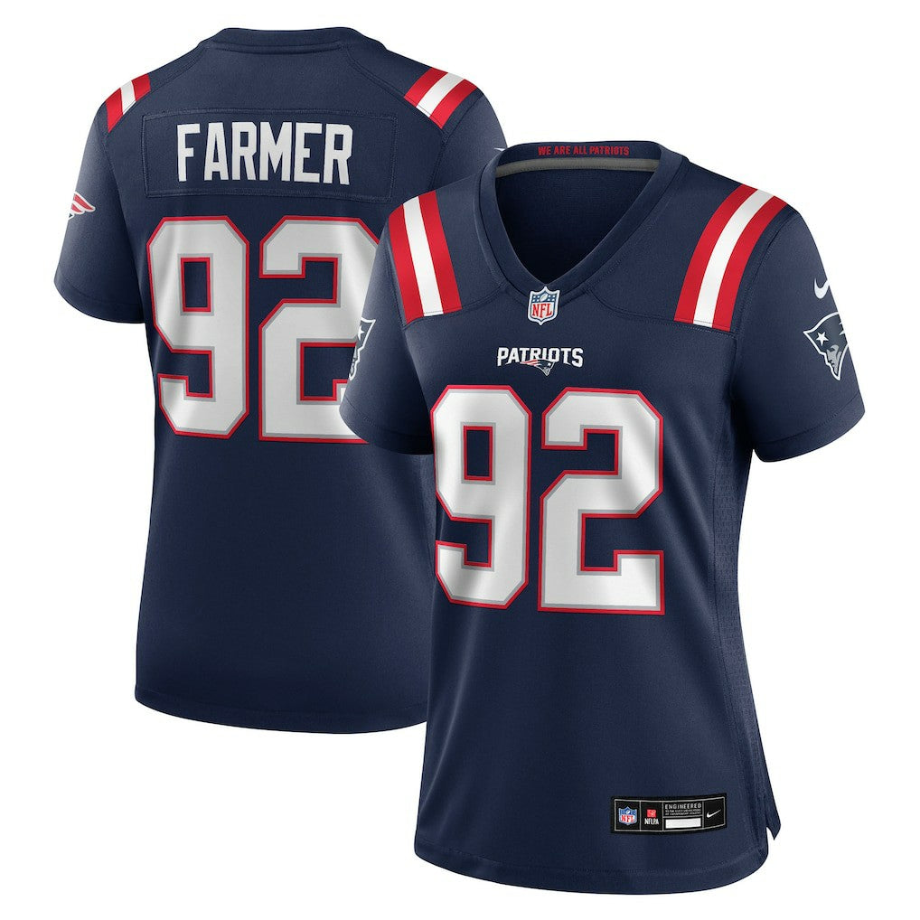 Joshua Farmer  Women's Team Game Jersey - New England Patriots