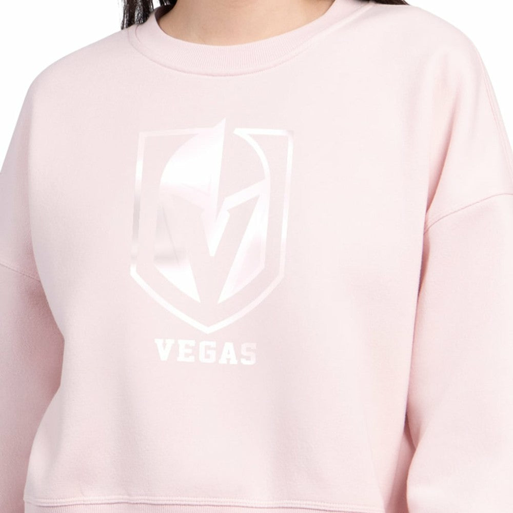 NHL Pink Vegas Golden Knights Starter Women's Boxy Cropped Sweatshirt