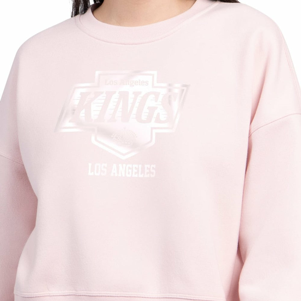 NHL Pink Los Angeles Kings Starter Women's Boxy Cropped Sweatshirt