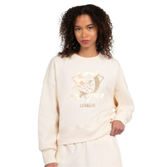 NHL Cream Anaheim Ducks Starter Women's Boxy Cropped Sweatshirt