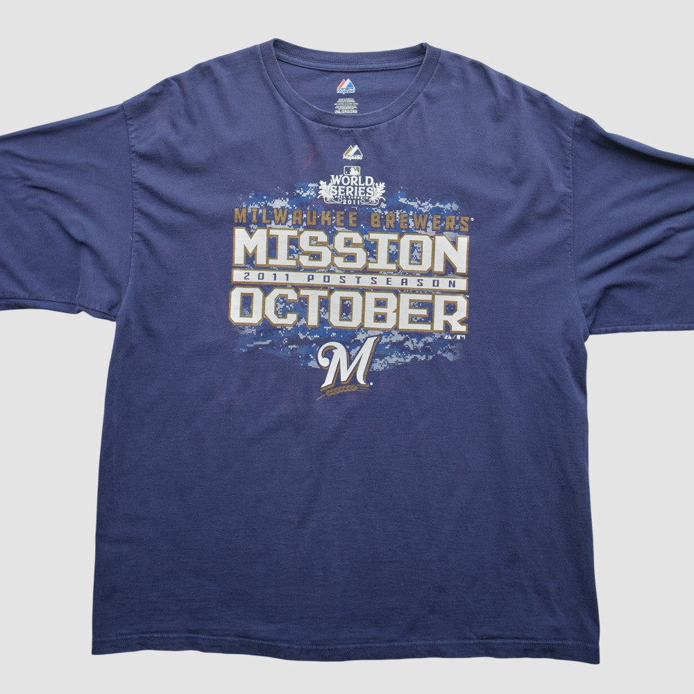 MLB Milwaukee Brewers Majestic 2011 Long Sleeve T-Shirt
