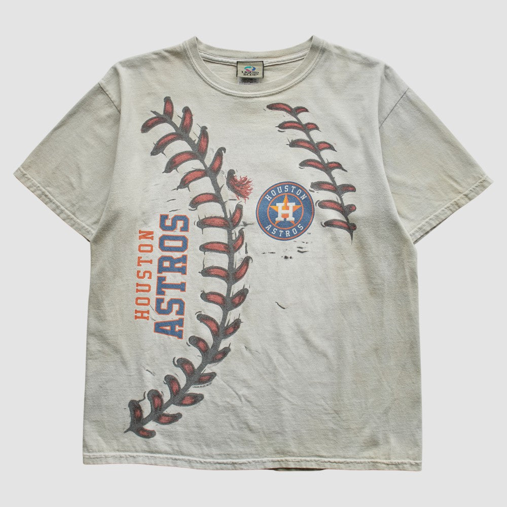 MLB Houston Astros Liquid Blue 2000s T-Shirt