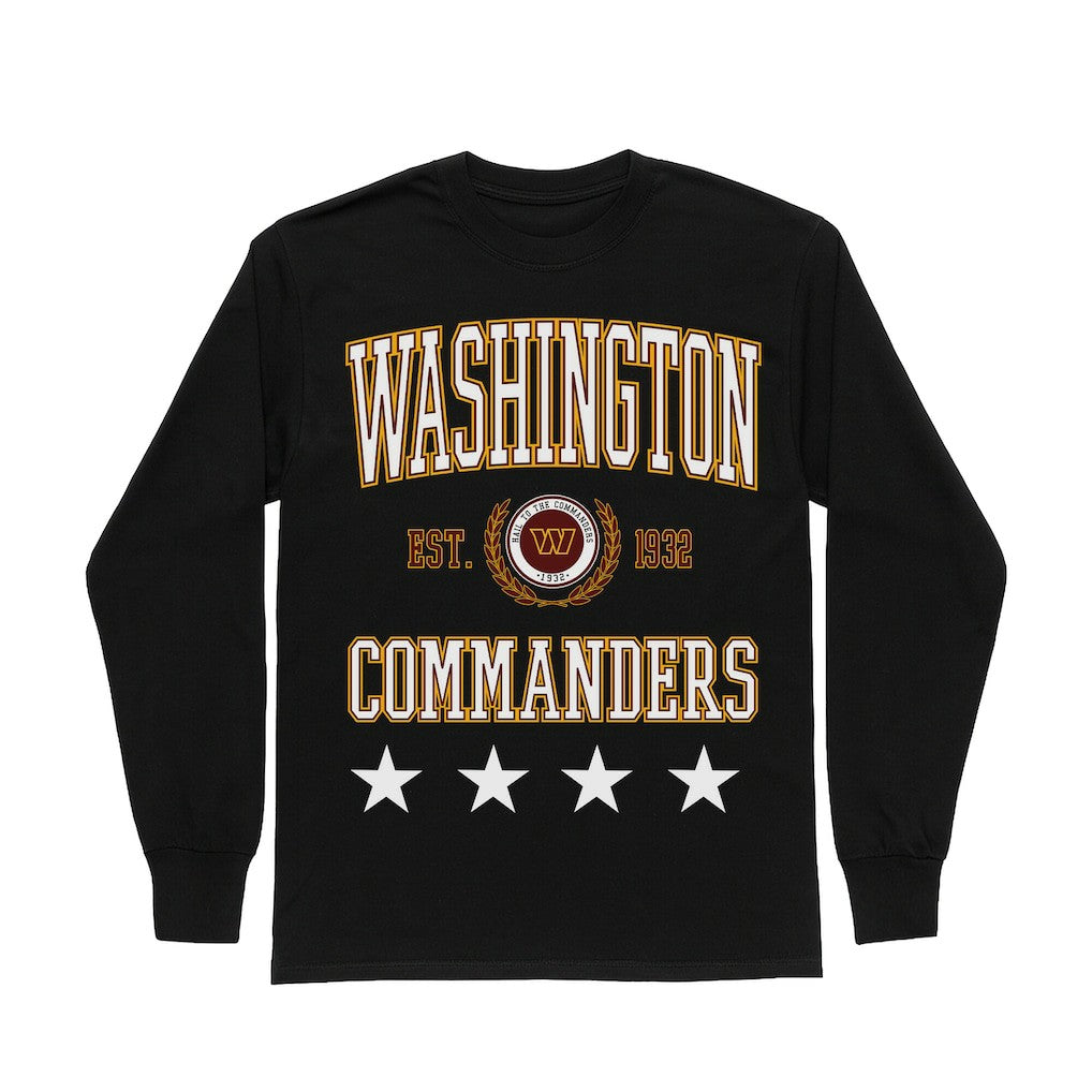 Gameday Couture Women's Oversized Everyday Star Long Sleeve T-Shirt - Washington Commanders