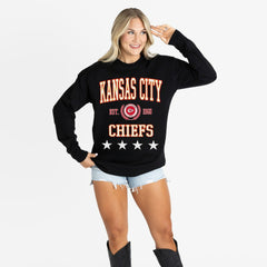 Gameday Couture Women's Oversized Everyday Star Long Sleeve T-Shirt - Kansas City Chiefs