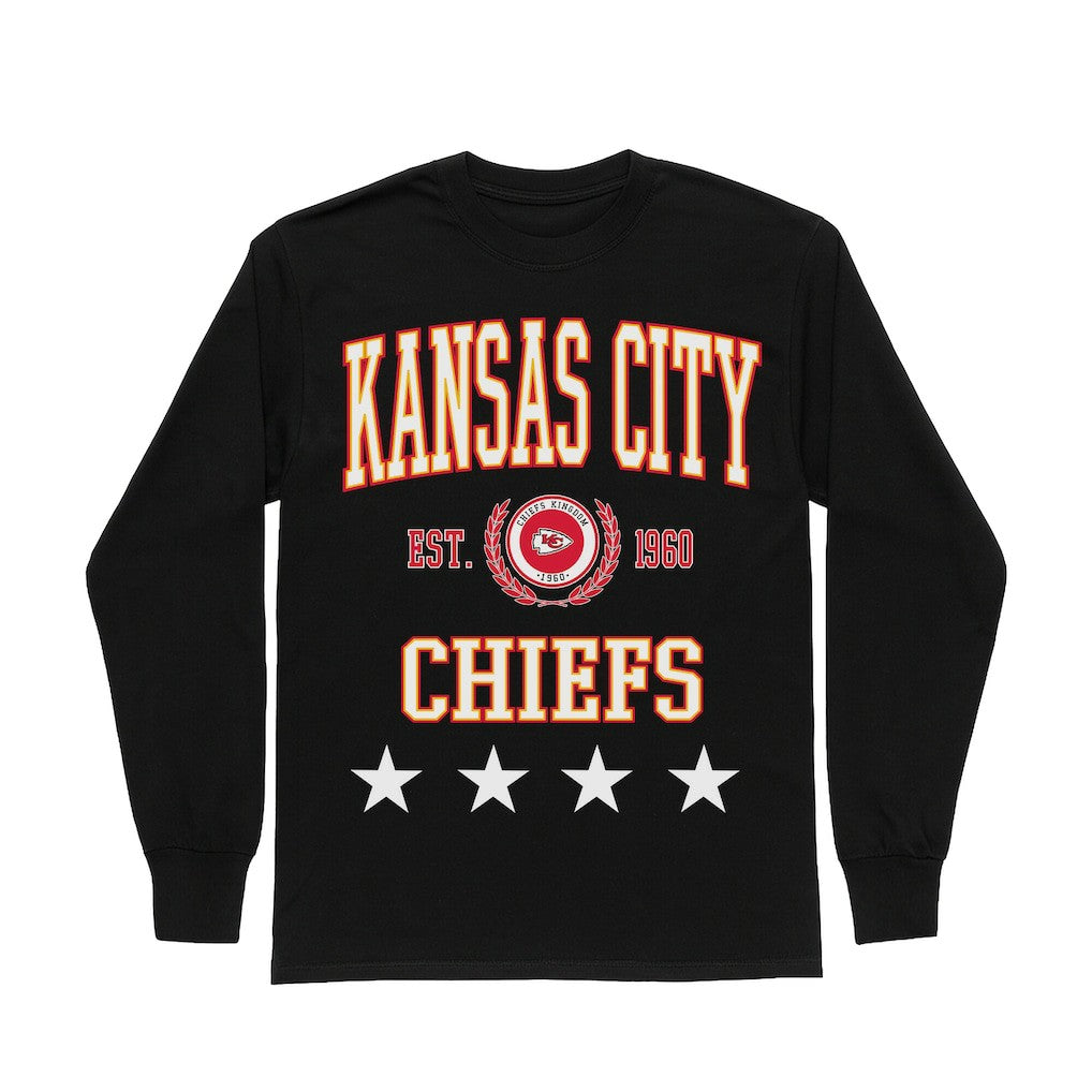 Gameday Couture Women's Oversized Everyday Star Long Sleeve T-Shirt - Kansas City Chiefs