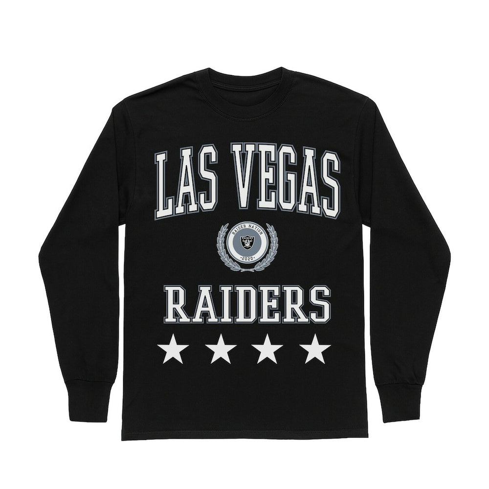 Gameday Couture Women's Oversized Everyday Star Long Sleeve T-Shirt - Las Vegas Raiders