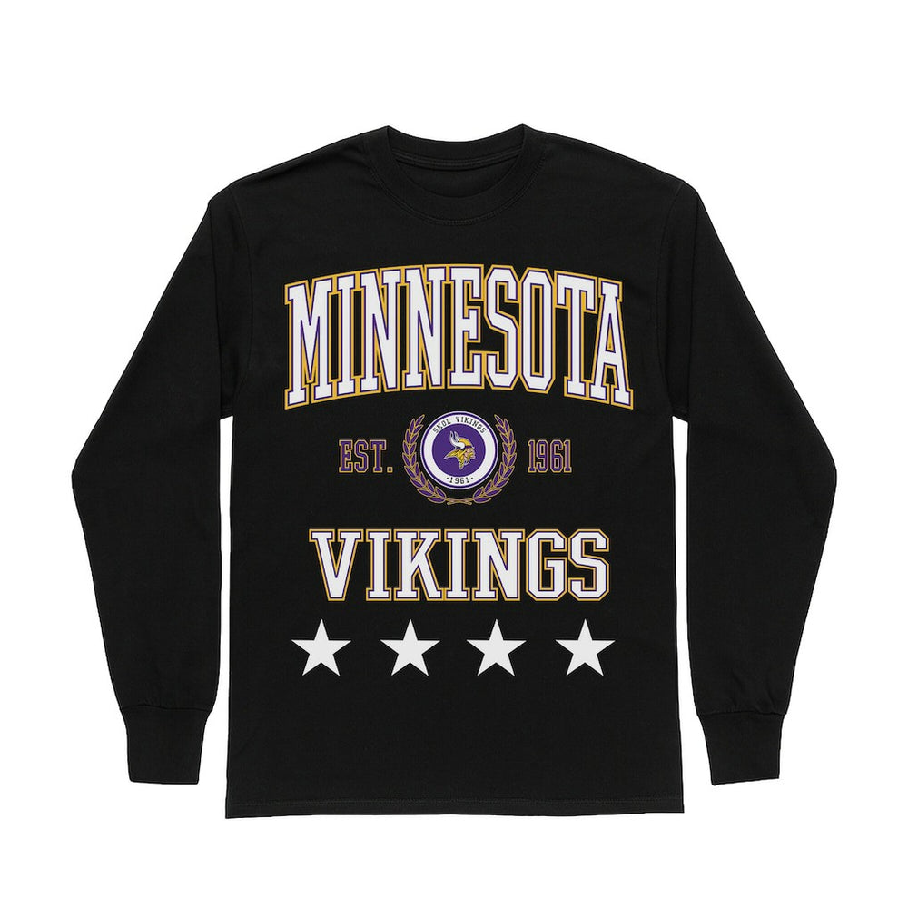Gameday Couture Women's Oversized Everyday Star Long Sleeve T-Shirt - Minnesota Vikings