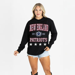 Gameday Couture Women's Oversized Everyday Star Long Sleeve T-Shirt - New England Patriots