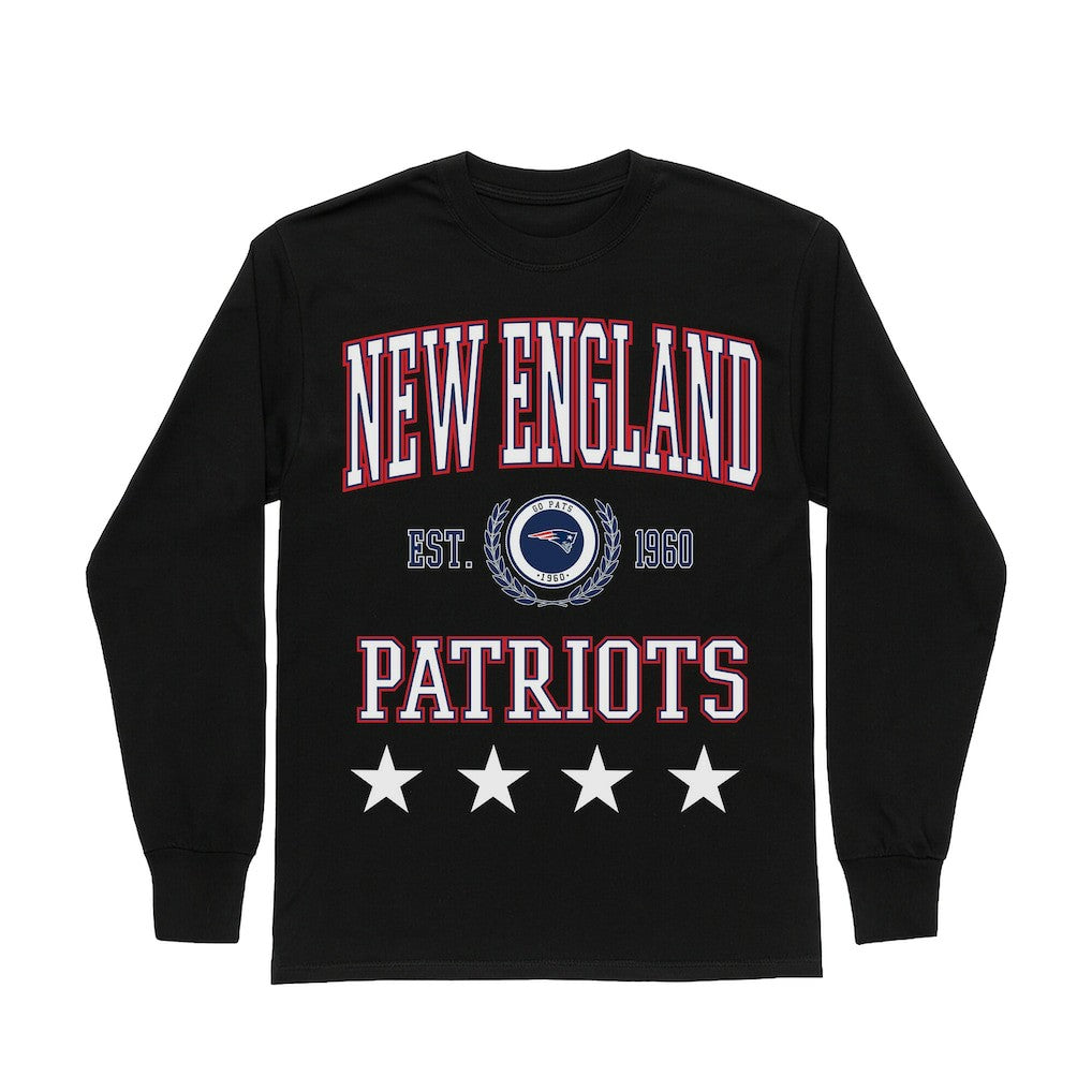 Gameday Couture Women's Oversized Everyday Star Long Sleeve T-Shirt - New England Patriots