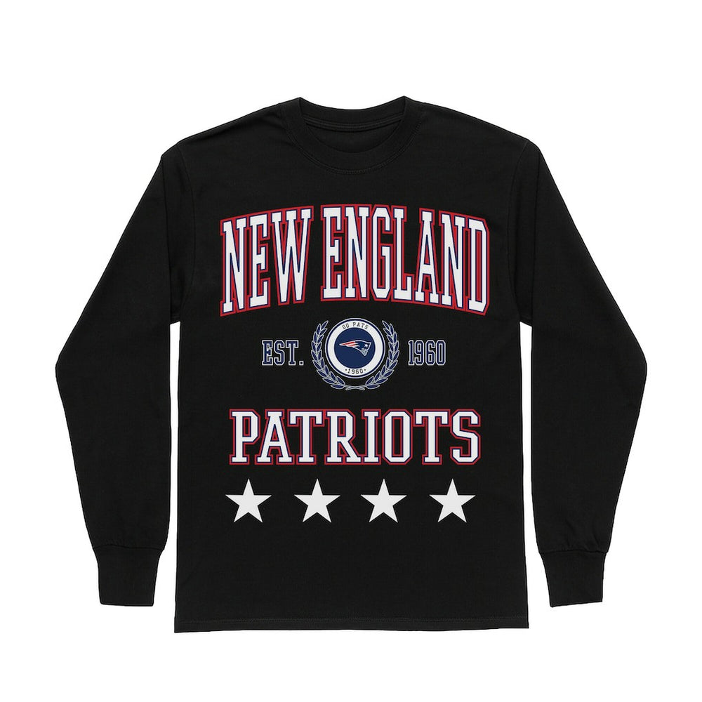 Gameday Couture Women's Oversized Everyday Star Long Sleeve T-Shirt - New England Patriots