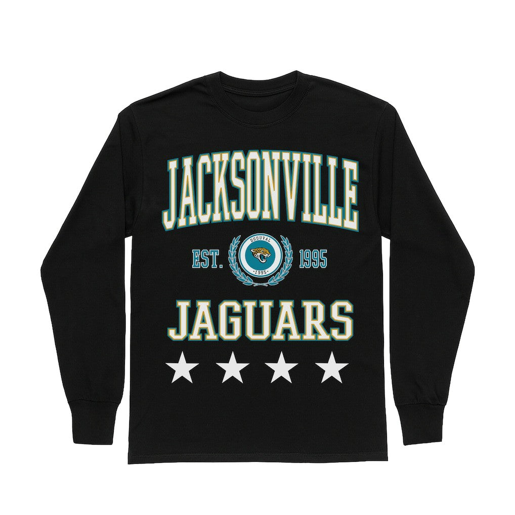 Gameday Couture Women's Oversized Everyday Star Long Sleeve T-Shirt - Jacksonville Jaguars