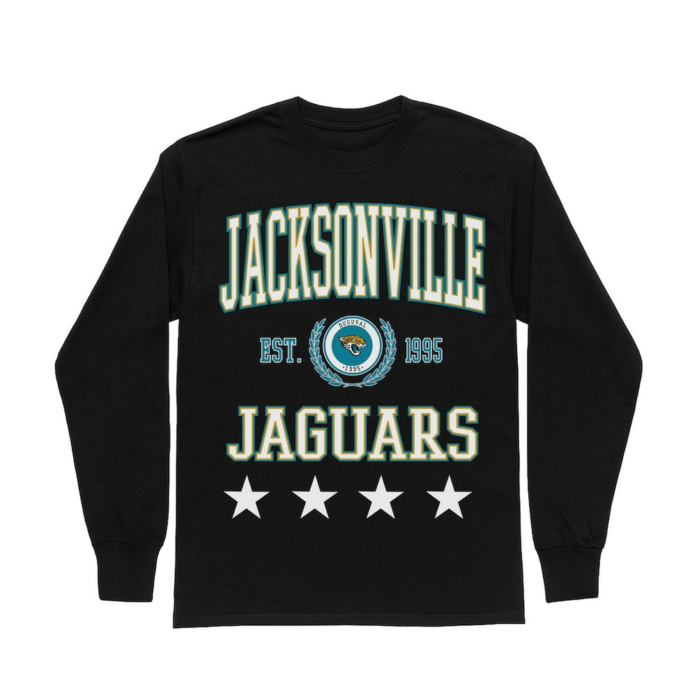 Gameday Couture Women's Oversized Everyday Star Long Sleeve T-Shirt - Jacksonville Jaguars