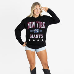 Gameday Couture Women's Oversized Everyday Star Long Sleeve T-Shirt - New York Giants