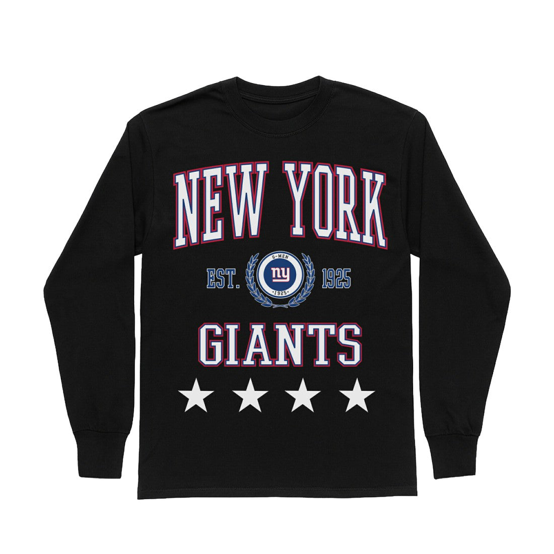 Gameday Couture Women's Oversized Everyday Star Long Sleeve T-Shirt - New York Giants