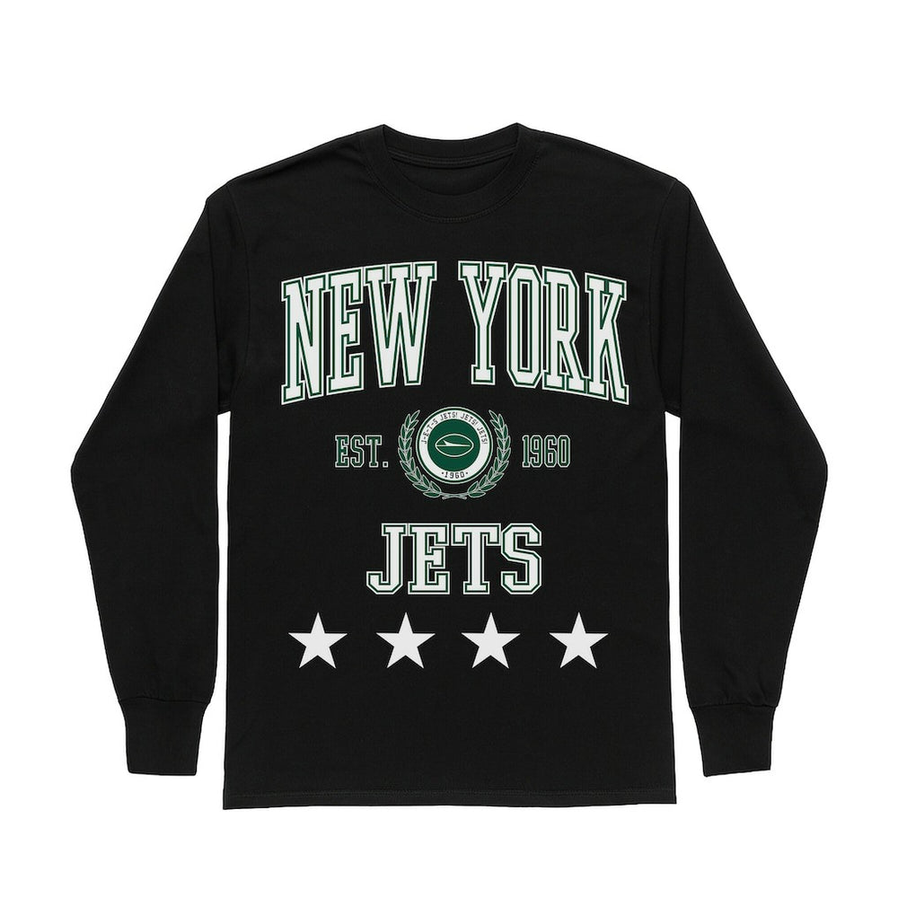 Gameday Couture Women's Oversized Everyday Star Long Sleeve T-Shirt - New York Jets