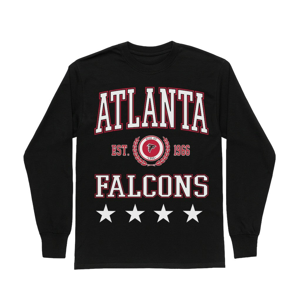 Gameday Couture Women's Oversized Everyday Star Long Sleeve T-Shirt - Atlanta Falcons