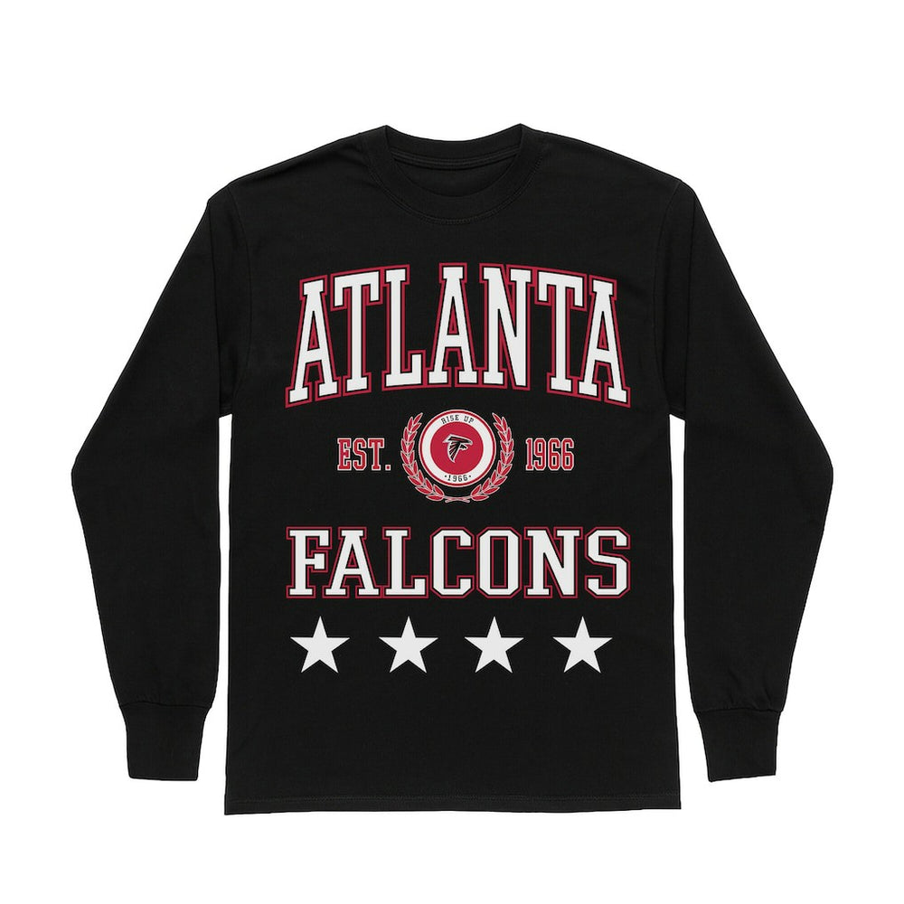 Gameday Couture Women's Oversized Everyday Star Long Sleeve T-Shirt - Atlanta Falcons