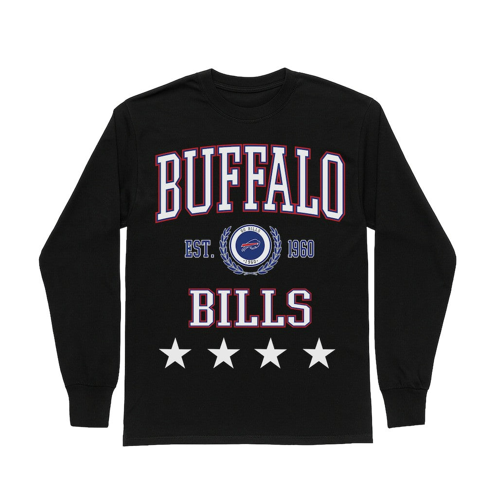 Gameday Couture Women's Oversized Everyday Star Long Sleeve T-Shirt - Buffalo Bills
