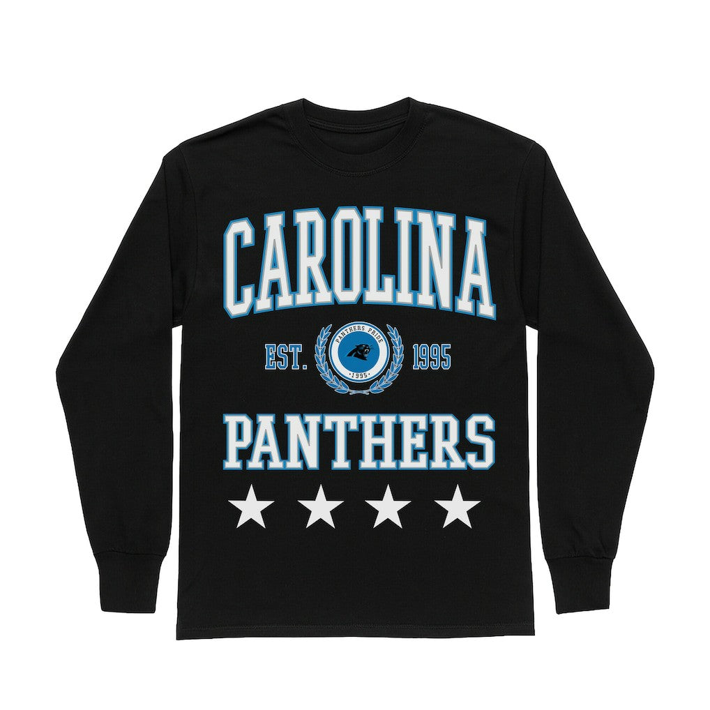 Gameday Couture Women's Oversized Everyday Star Long Sleeve T-Shirt - Carolina Panthers