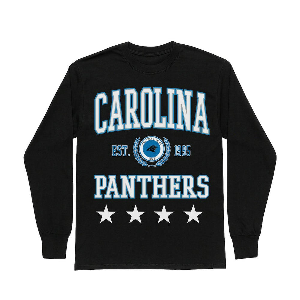 Gameday Couture Women's Oversized Everyday Star Long Sleeve T-Shirt - Carolina Panthers