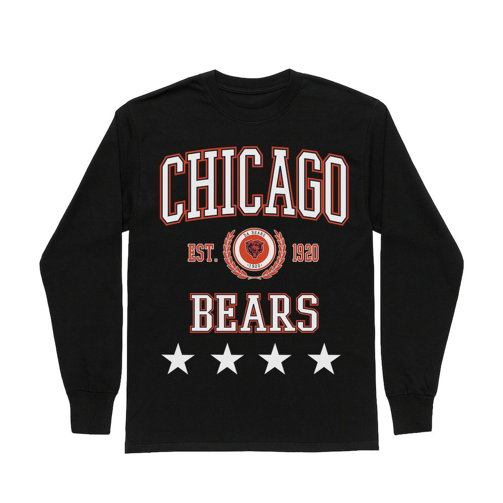 Gameday Couture Women's Oversized Everyday Star Long Sleeve T-Shirt - Chicago Bears