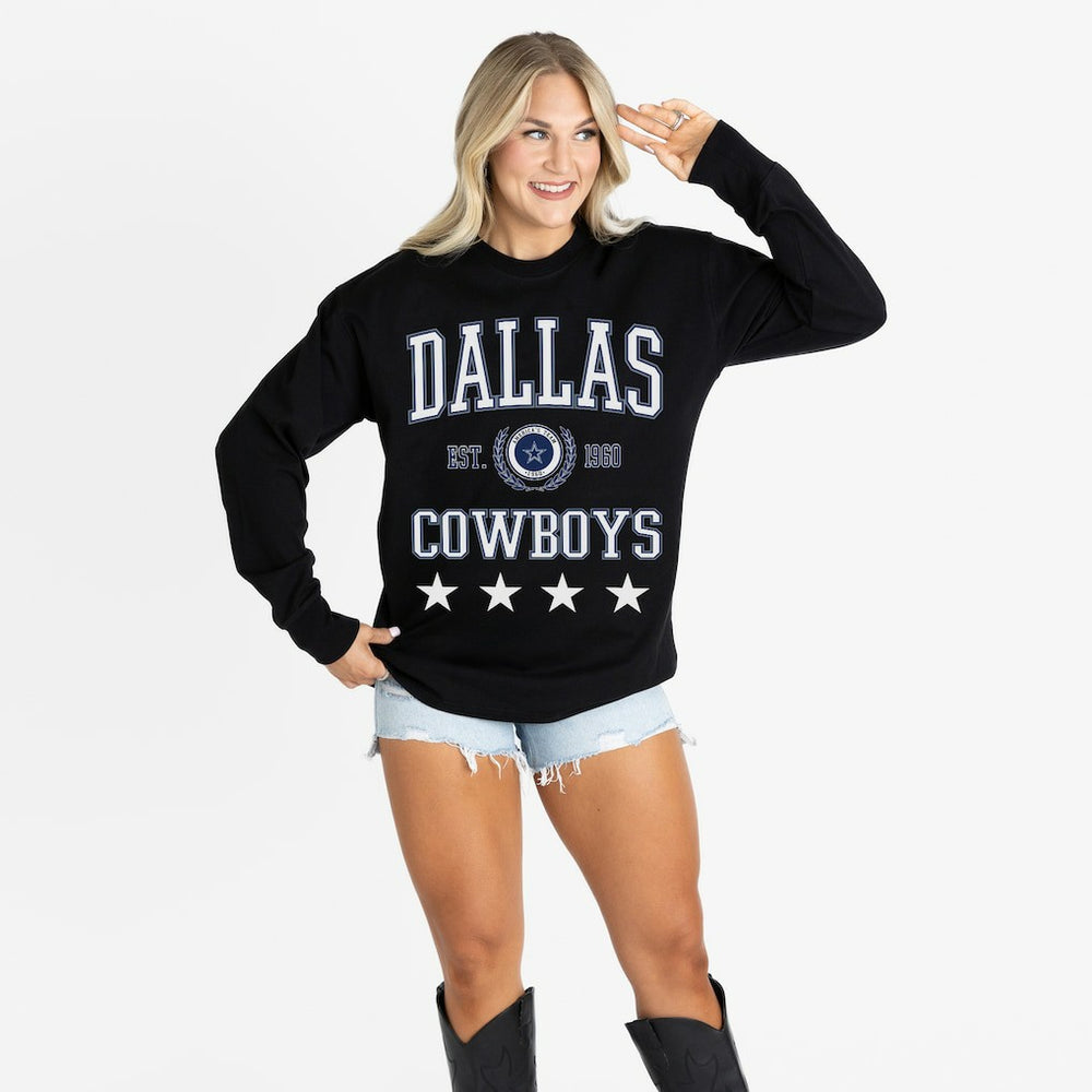 Gameday Couture Women's Oversized Everyday Star Long Sleeve T-Shirt - Dallas Cowboys