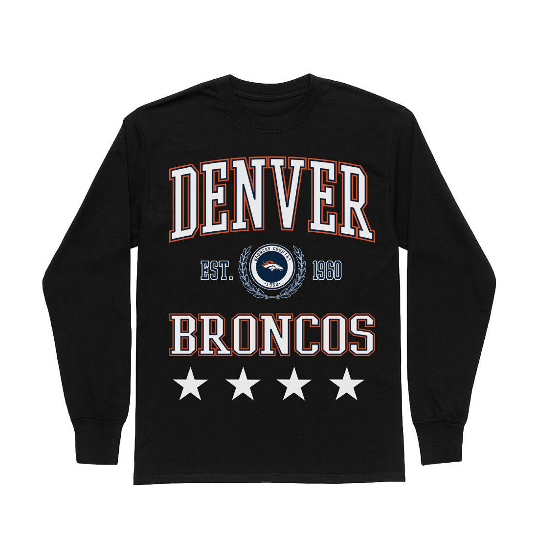 Gameday Couture Women's Oversized Everyday Star Long Sleeve T-Shirt - Denver Broncos