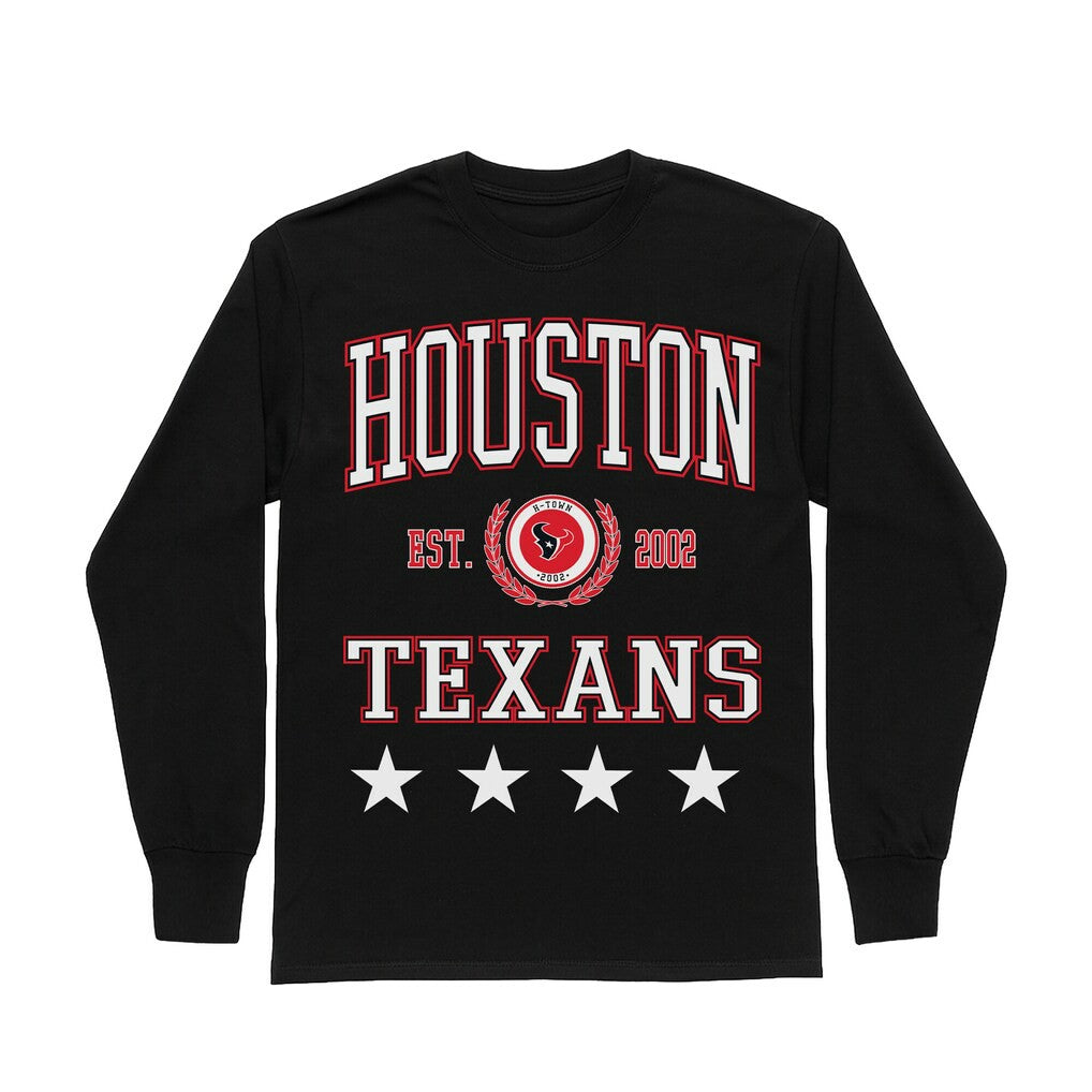 Gameday Couture Women's Oversized Everyday Star Long Sleeve T-Shirt - Houston Texans