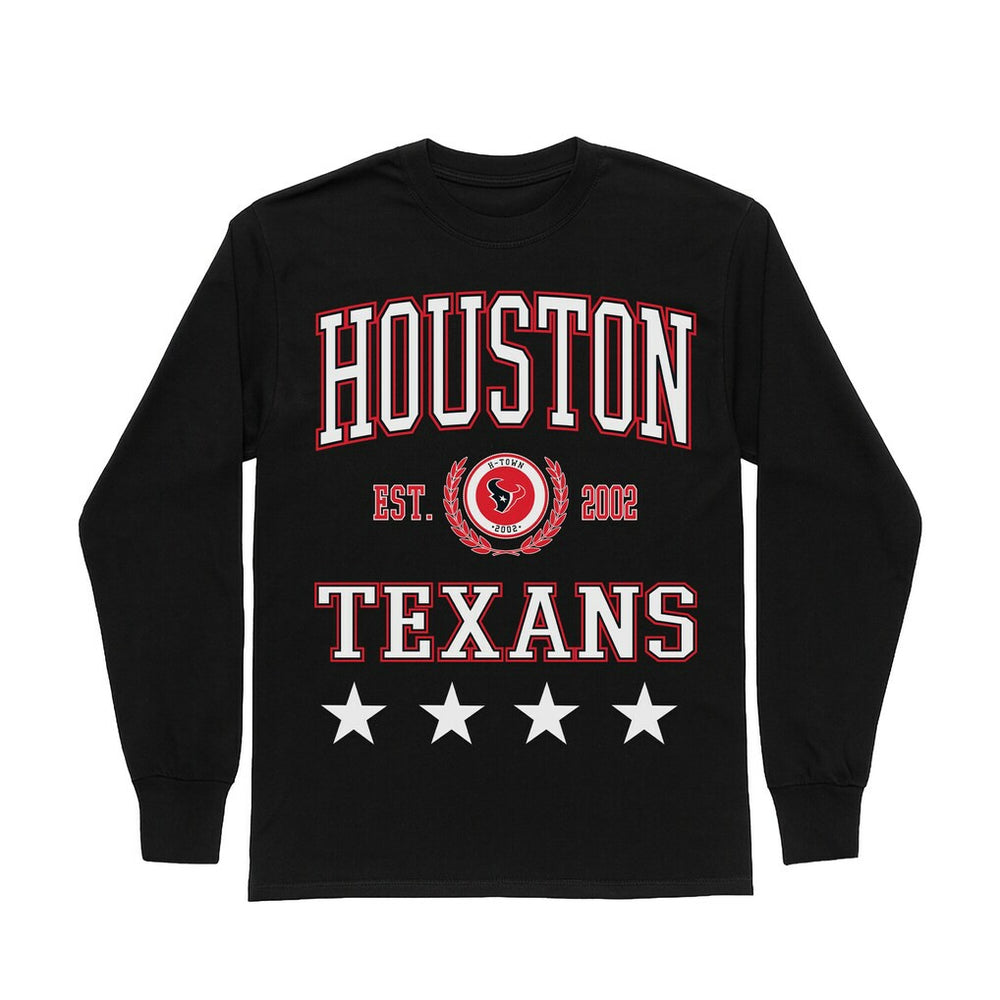 Gameday Couture Women's Oversized Everyday Star Long Sleeve T-Shirt - Houston Texans