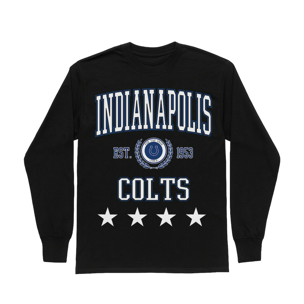 Gameday Couture Women's Oversized Everyday Star Long Sleeve T-Shirt - Indianapolis Colts