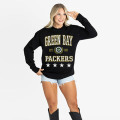 Gameday Couture Women's Oversized Everyday Star Long Sleeve T-Shirt - Green Bay Packers