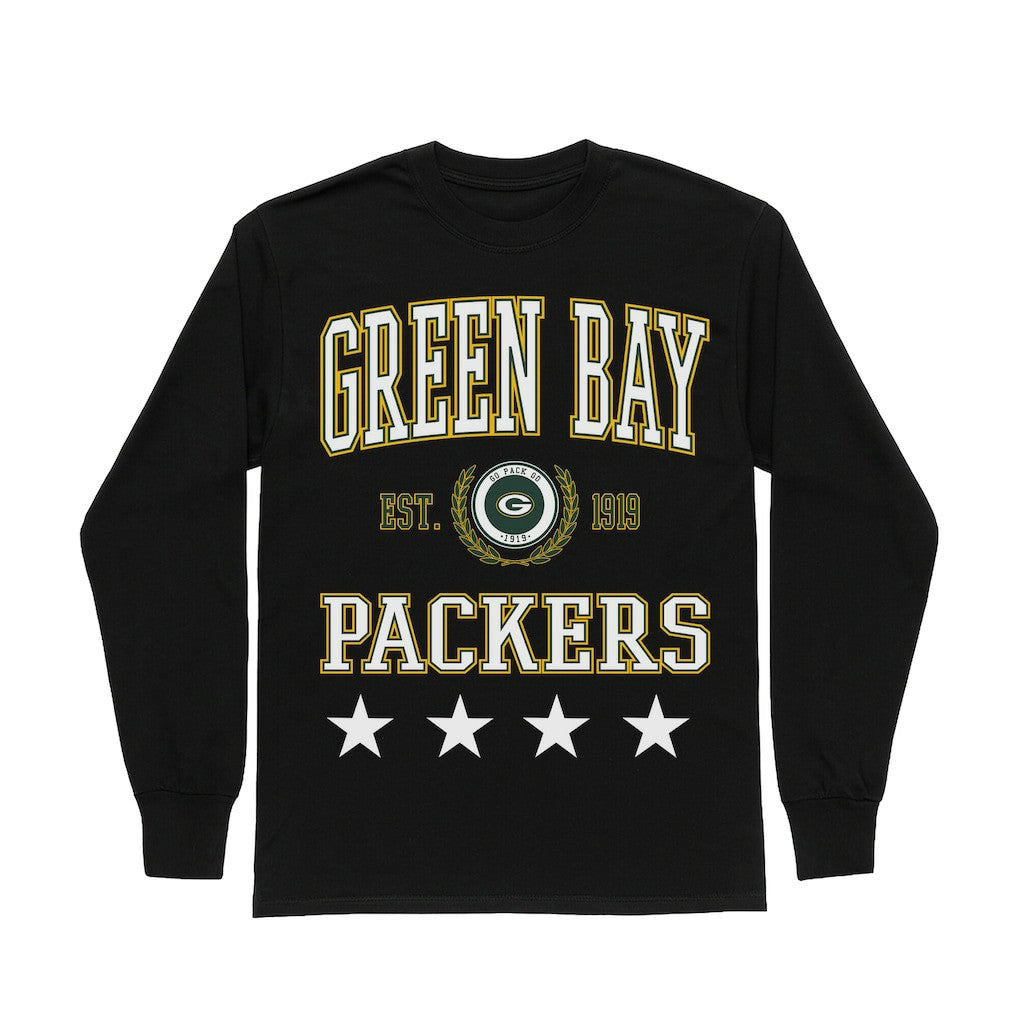 Gameday Couture Women's Oversized Everyday Star Long Sleeve T-Shirt - Green Bay Packers