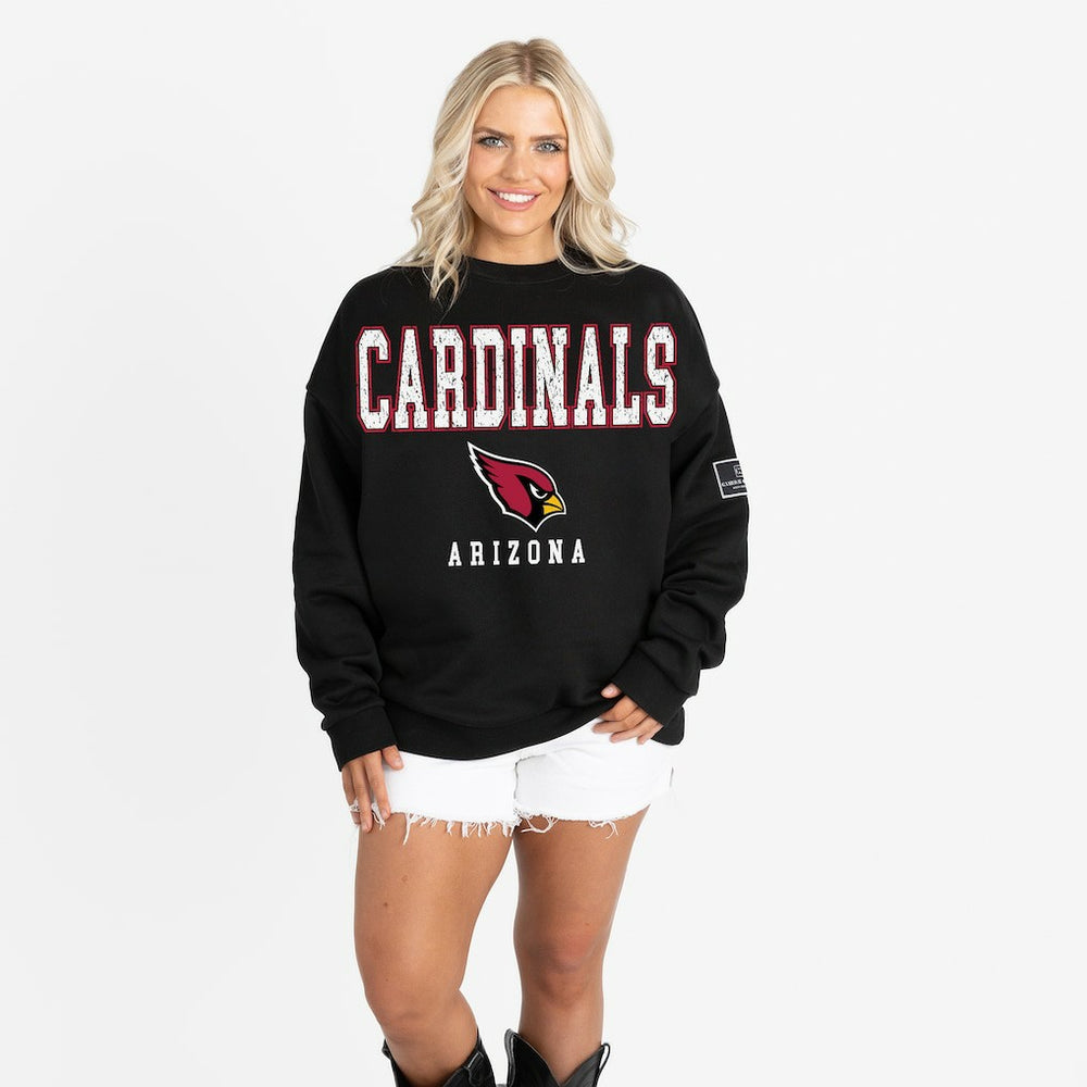 Gameday Couture Women's Oversized Level Up Black Label Premium Fleece Sweatshirt - Arizona Cardinals