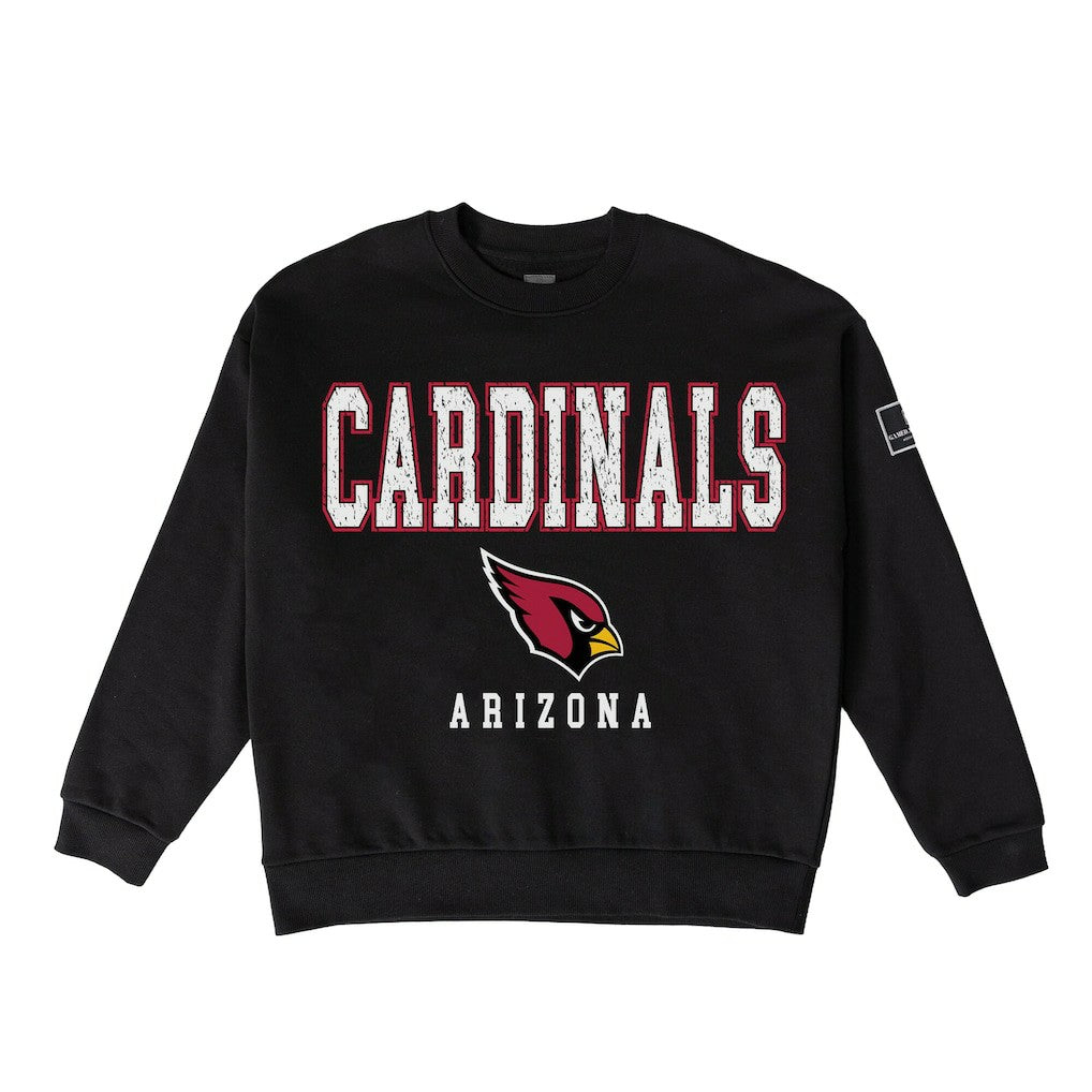 Gameday Couture Women's Oversized Level Up Black Label Premium Fleece Sweatshirt - Arizona Cardinals